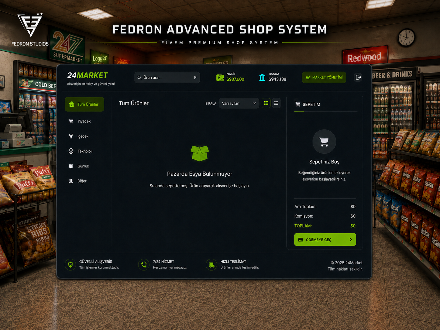 Satın alınabilir Market Sistemi ürün görseli